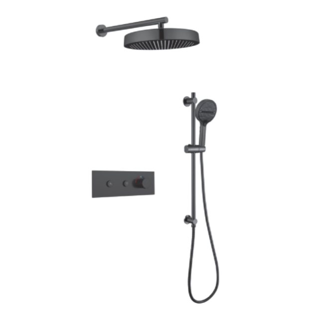 FJ - 9A8031 - 5 Wall - Mounted Shower System: Round Design for a Luxurious and Versatile Bathroom Experience