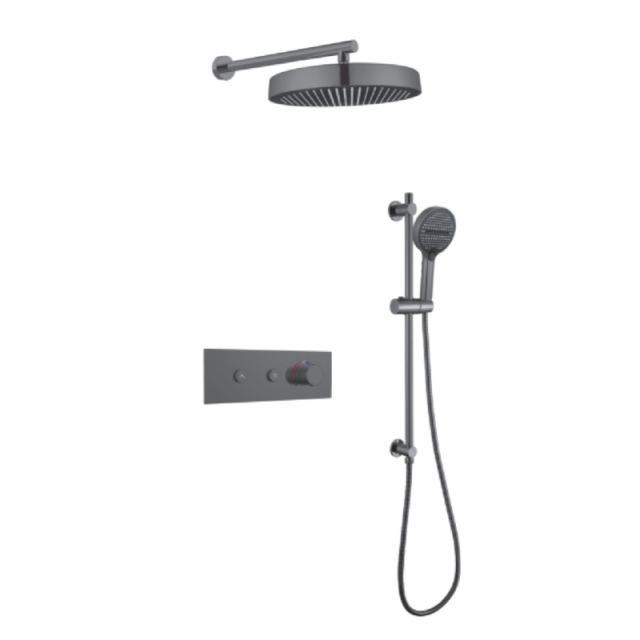 FJ - 9A8031 - 5 Wall - Mounted Shower System: Round Design for a Luxurious and Versatile Bathroom Experience