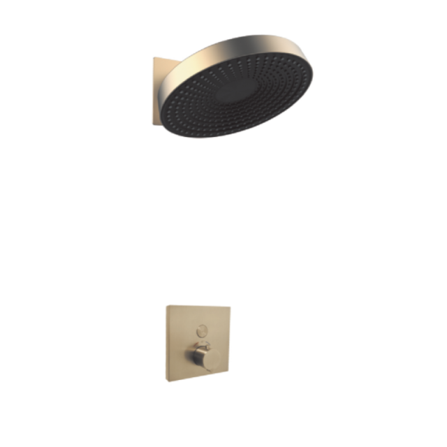 FJ-9A8026 Wall - Mounted Shower System: Round - Square Contrast for Modern Bathroom Luxury