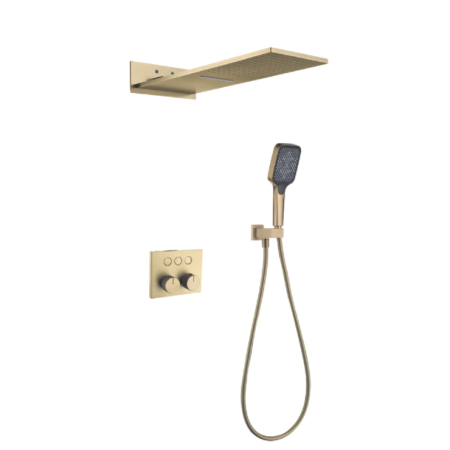 FJ-9A8005 Wall - Mounted Shower System: Geometric Precision for a Sleek Bathroom Upgrade