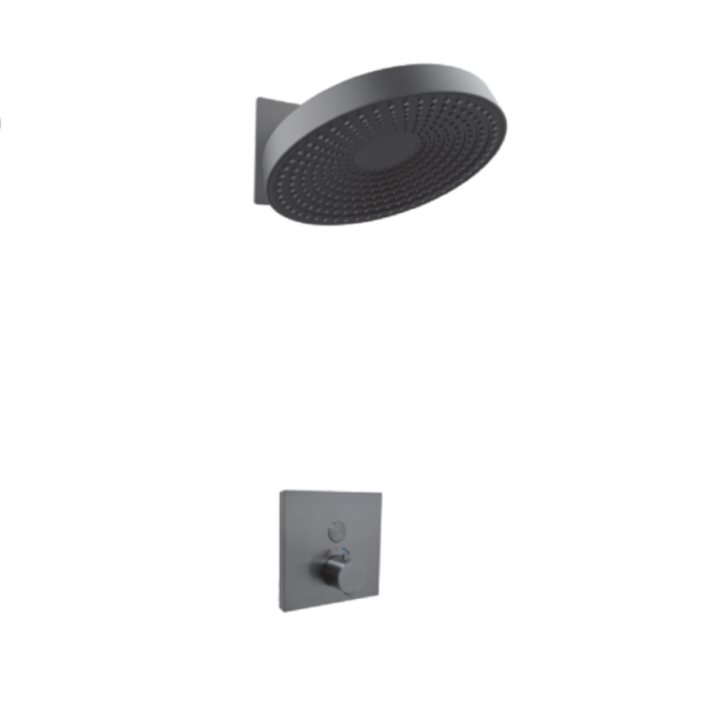 FJ-9A8026 Wall - Mounted Shower System: Round - Square Contrast for Modern Bathroom Luxury
