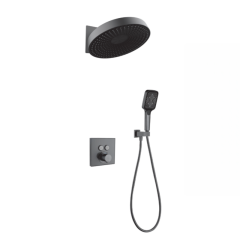 FJ-9A8002 Wall - Mounted Shower System: Round - Square Contrast for a Stylish Bathroom Refresh