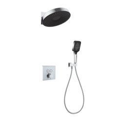 FJ-9A8002 Wall - Mounted Shower System: Round - Square Contrast for a Stylish Bathroom Refresh