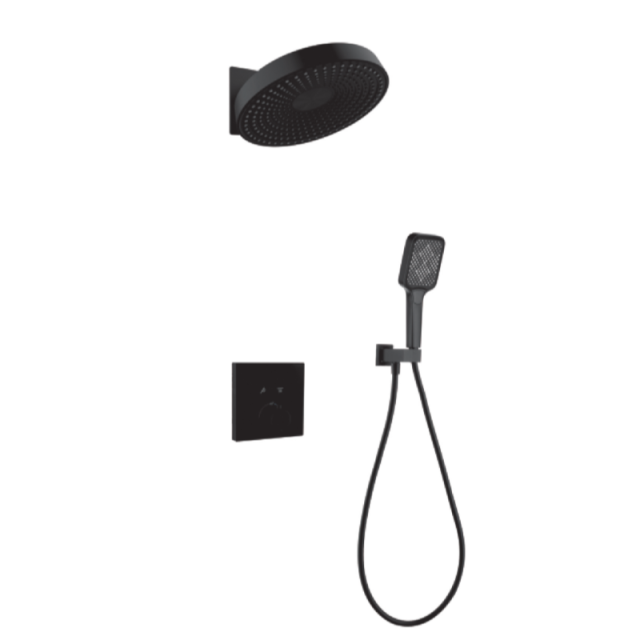 FJ-9A8002 Wall - Mounted Shower System: Round - Square Contrast for a Stylish Bathroom Refresh