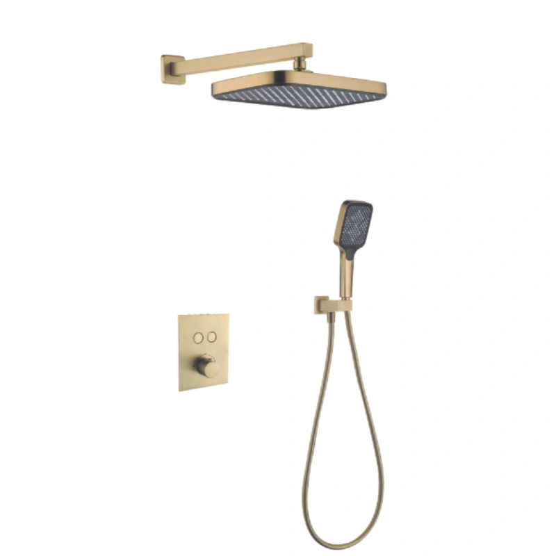 Luxury Gold Shower Faucet Set and Brass Sanitary Ware