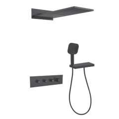 FJ-9A8031-1 Wall - Mounted Shower System: Architectural Square Design for a Modern Bathroom Luxury