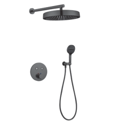 FJ-9A8030-3 Wall - Mounted Shower System: Round Elegance for a Refined Shower Experience