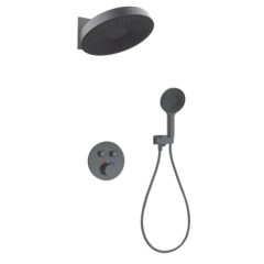 FJ-9A8030-1 Wall-Mounted Shower System: Round Minimalism for a Refined Bathroom Oasis