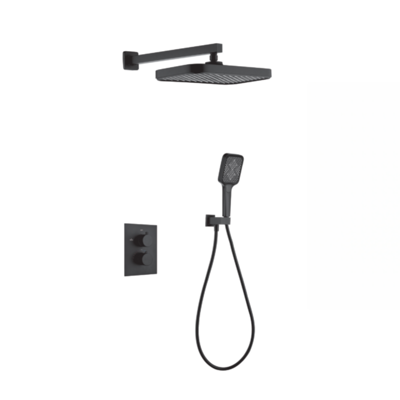 FJ-9A8003-1 Wall - Mounted Shower System: Geometric Squares for a Sophisticated Bathroom Upgrade