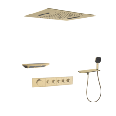 FJ-9A8036-6 Ceiling - Mounted Shower System: Architectural Square Design for a Premium Spa - Like Retreat