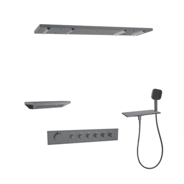 FJ-9A8036-7 Ceiling - Mounted Shower System: Smart Luxury for a Spa - Like Bathroom Retreat