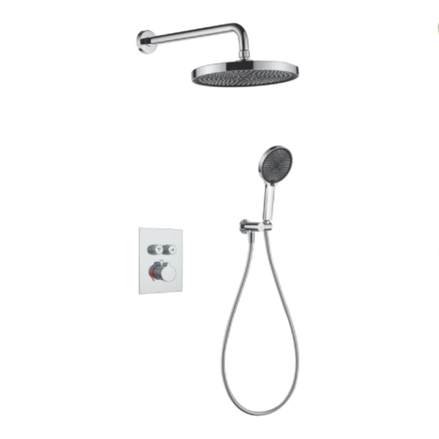 FJ-9A2063-1 Wall - Mounted Shower System: Round Design for a Luxurious and Intuitive Bathroom Experience