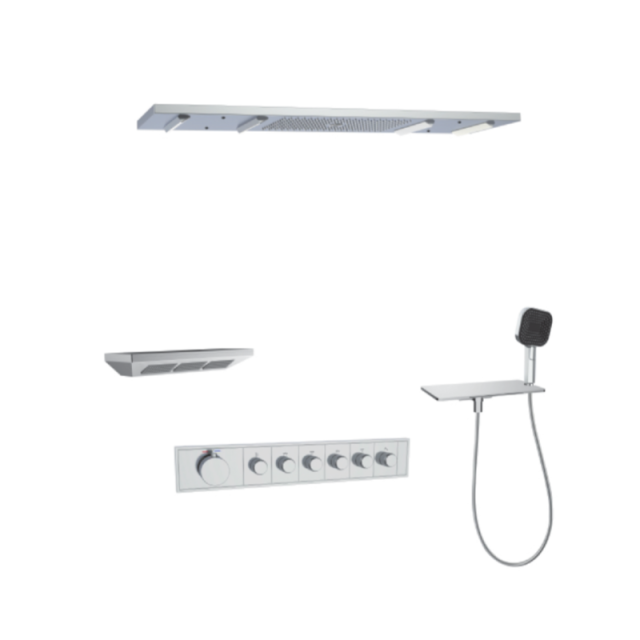 FJ-9A8036-7 Ceiling - Mounted Shower System: Smart Luxury for a Spa - Like Bathroom Retreat