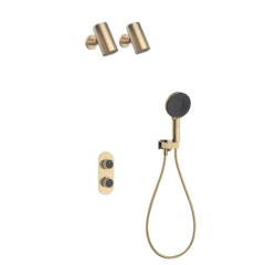 FJ-9A8036-9 Wall - Mounted Shower System: Sleek Cylindrical Design for Modern Bathroom Functionality