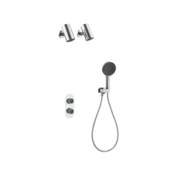 FJ-9A8036-9 Wall - Mounted Shower System: Sleek Cylindrical Design for Modern Bathroom Functionality