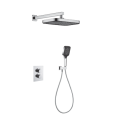 FJ-9A8003-1 Wall - Mounted Shower System: Geometric Squares for a Sophisticated Bathroom Upgrade