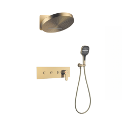 FJ-9A3010-2 Wall - Mounted Shower System: Oval - Square Fusion for a Distinct Bathroom Elegance