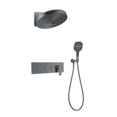 FJ-9A3010-2 Wall - Mounted Shower System: Oval - Square Fusion for a Distinct Bathroom Elegance