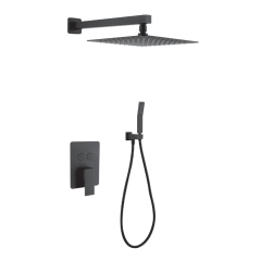 FJ-9A2045 Wall - Mounted Shower System: Geometric Square Design for Modern Bathroom Sophistication