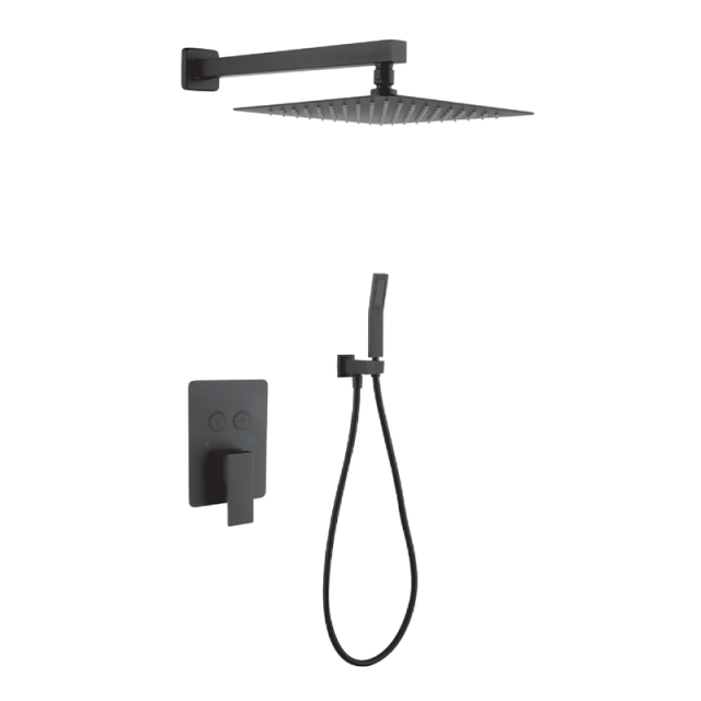 FJ-9A2045 Wall - Mounted Shower System: Geometric Square Design for Modern Bathroom Sophistication