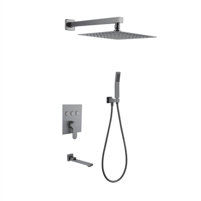FJ-9A2029 Wall - Mounted Shower System: Geometric Square Design for Modern Bathroom Luxury