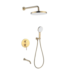 FJ-9A3019-5 Wall - Mounted Shower System: Round Design for a Comprehensive Bathroom Luxury