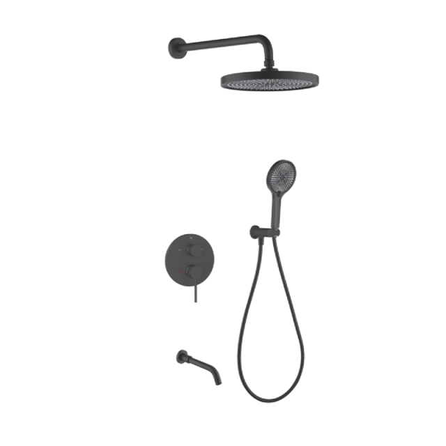 FJ-9A3019-5 Wall - Mounted Shower System: Round Design for a Comprehensive Bathroom Luxury