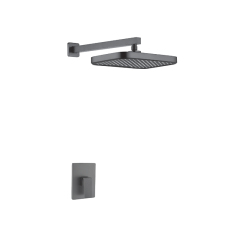 FJ-9A3019-7 Wall - Mounted Shower System: Geometric Squares for a Bold Bathroom Statement