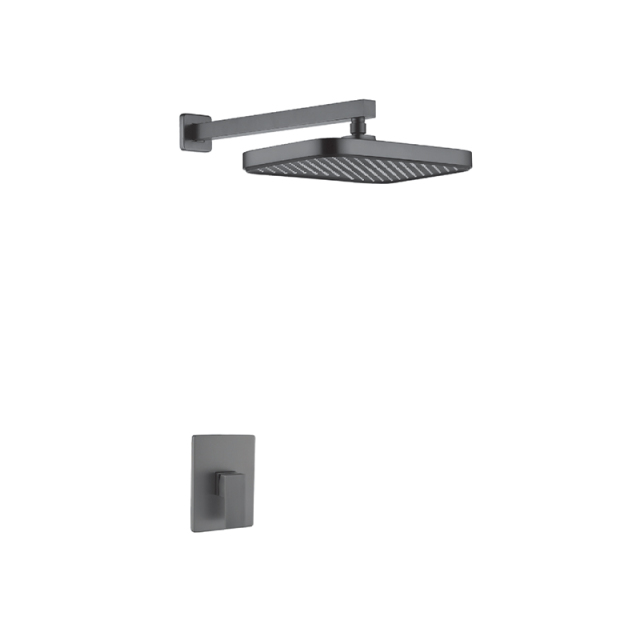 FJ-9A3019-7 Wall - Mounted Shower System: Geometric Squares for a Bold Bathroom Statement