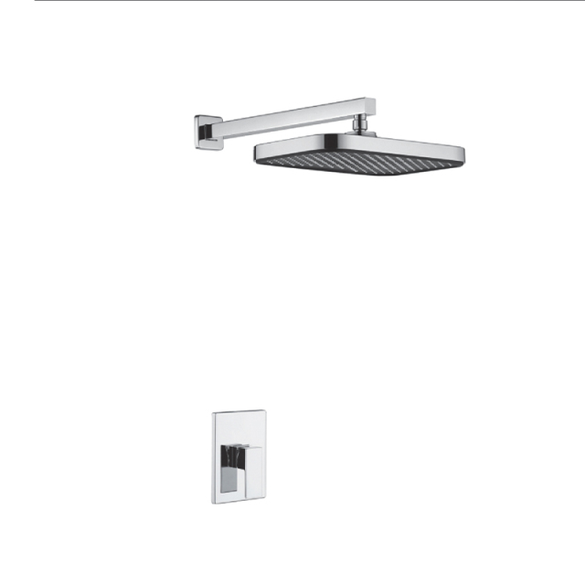 FJ-9A3019-7 Wall - Mounted Shower System: Geometric Squares for a Bold Bathroom Statement