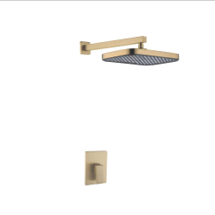 FJ-9A3019-7 Wall - Mounted Shower System: Geometric Squares for a Bold Bathroom Statement
