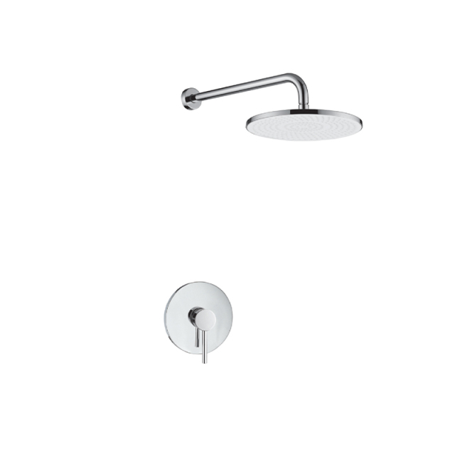 FJ-9A3019-8 Wall - Mounted Shower System: Minimalist Round Design for a Sleek Bathroom Aesthetic