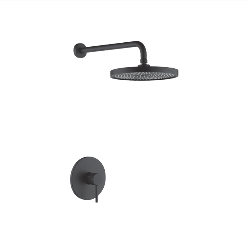 FJ-9A3019-8 Wall - Mounted Shower System: Minimalist Round Design for a Sleek Bathroom Aesthetic
