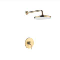 FJ-9A3019-8 Wall - Mounted Shower System: Minimalist Round Design for a Sleek Bathroom Aesthetic