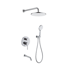 FJ-9A3019-12 Wall - Mounted Shower System: Round Design for a Timeless Bathroom Elegance