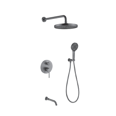 FJ-9A3019-12 Wall - Mounted Shower System: Round Design for a Timeless Bathroom Elegance