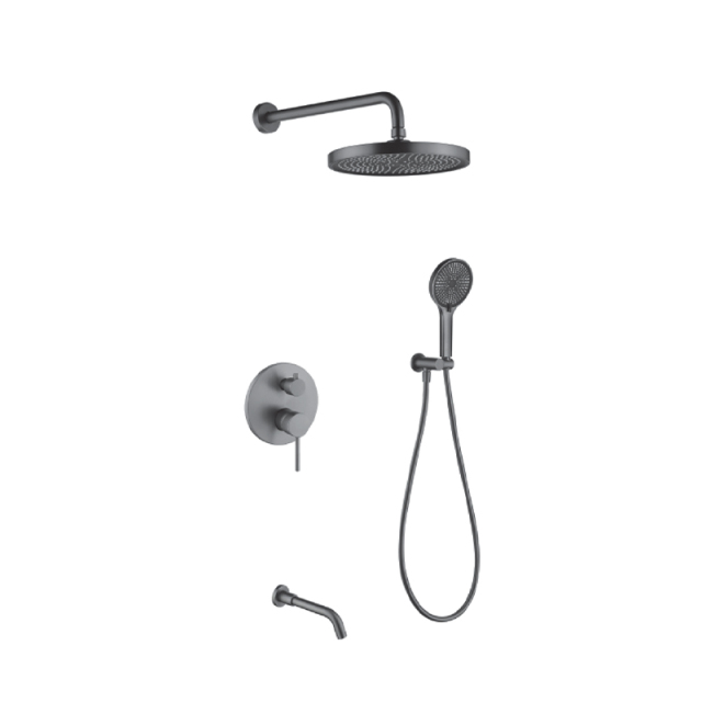 FJ-9A3019-12 Wall - Mounted Shower System: Round Design for a Timeless Bathroom Elegance