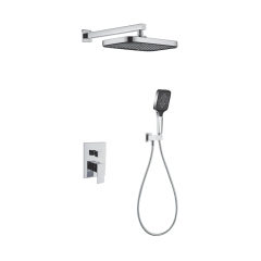 FJ-9A3019-13 Wall - Mounted Shower System: Geometric Squares for a Sleek Bathroom Upgrade