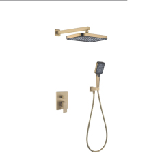 FJ-9A3019-13 Wall - Mounted Shower System: Geometric Squares for a Sleek Bathroom Upgrade