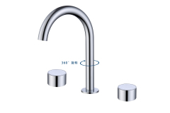 YOLO TX - 6500C Widespread Bathroom Faucet with 360° Rotating Spout - Blend of Style and Function
