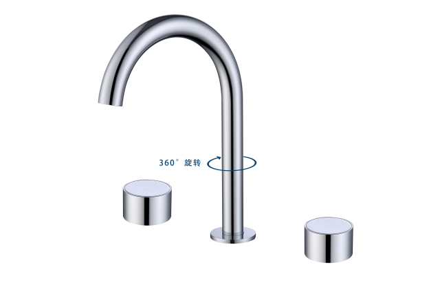 YOLO TX - 6500C Widespread Bathroom Faucet with 360° Rotating Spout - Blend of Style and Function