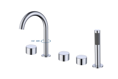 YOLO TX - 6500D Widespread Bathtub Faucet with 360° Swivel Spout & Handheld Shower