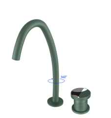 YOLO Curved 2 - hole Widespread Water Faucet | 360° Rotating Multi - Color Bathroom Faucet TX - T9007F - 1