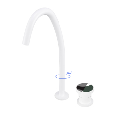 YOLO Curved 2-hole widespread bath shower mixer | 360° rotating multi - color water faucet TX - T9007F - 2