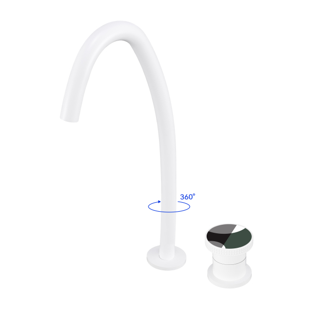 YOLO Curved 2-hole widespread bath shower mixer | 360° rotating multi - color water faucet TX - T9007F - 2