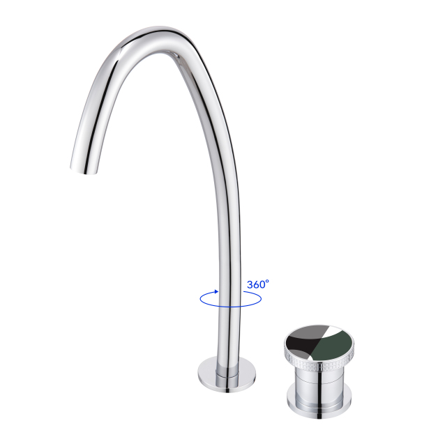 YOLO Curved 2-hole widespread bath shower mixer | 360° rotating multi - color water faucet TX - T9007F - 2