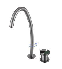 YOLO Curved 2-hole widespread bath shower mixer | 360° rotating multi - color water faucet TX - T9007F - 2