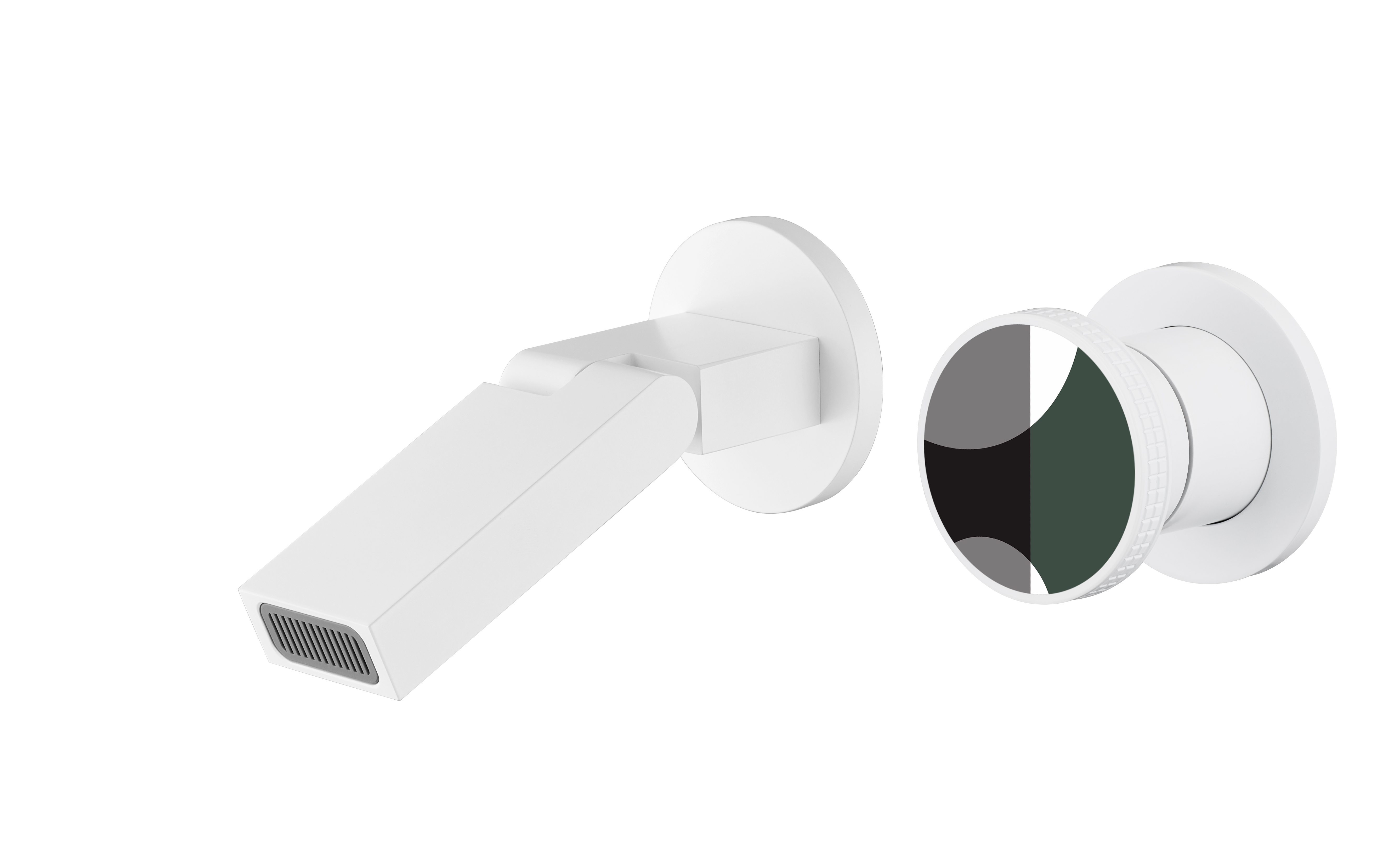 YOLO Single handwheel wall mounted bathtub faucet | Pull-Down Spout, Brushed Nickel Finish TX-T9107S