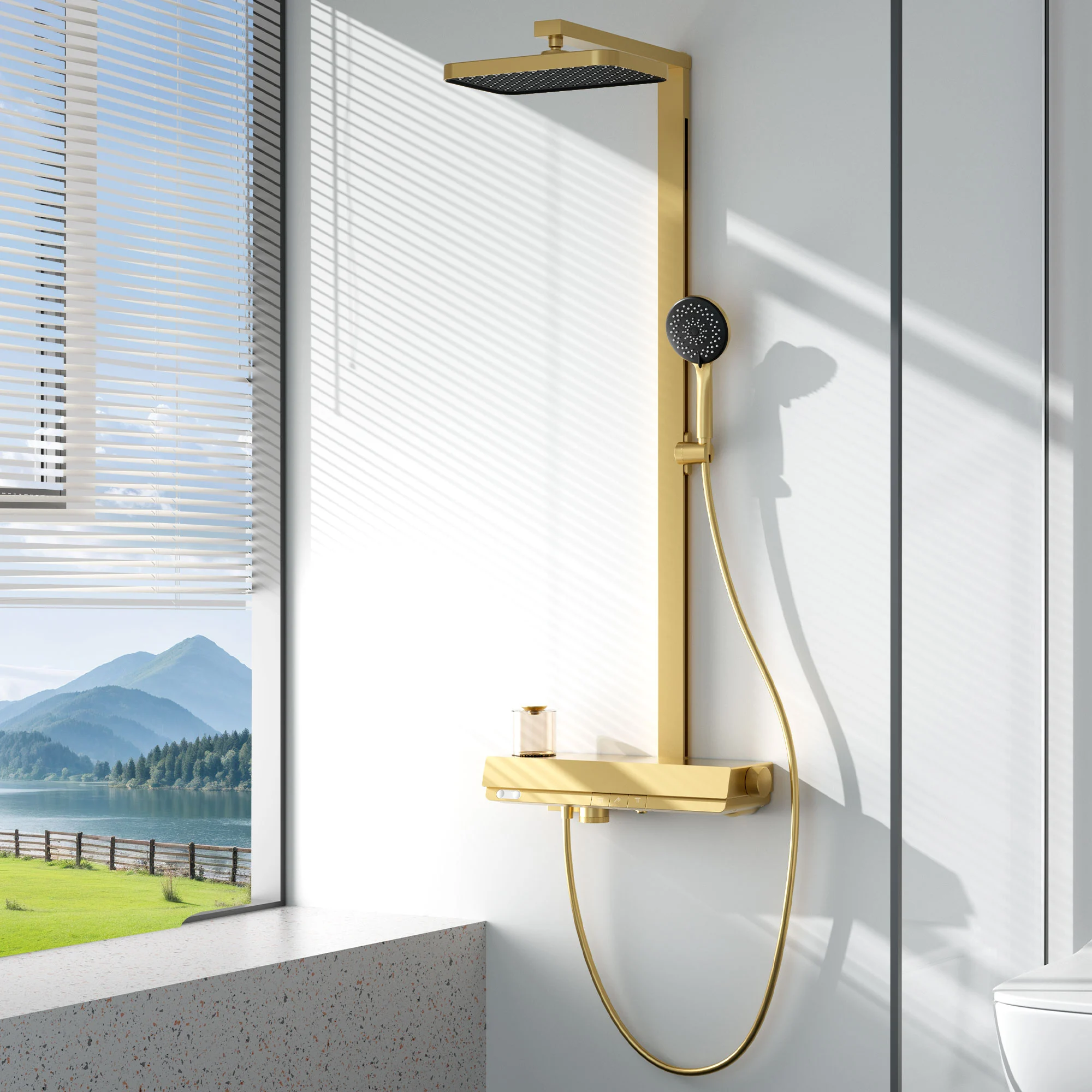 YOLO M-0135 bubble shower set for modern bathroom fixture programs
