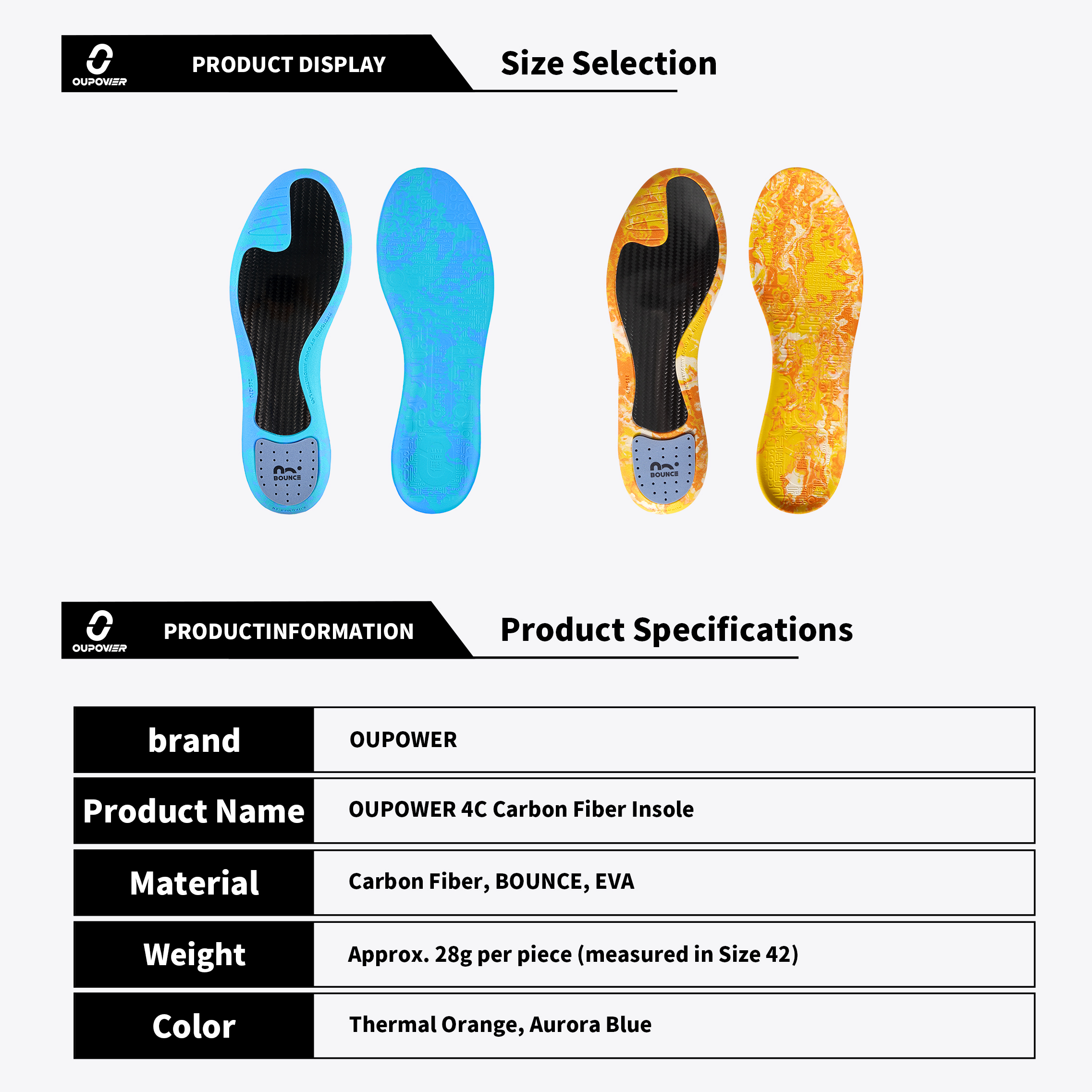 4C Carbon Fiber Sports Insole